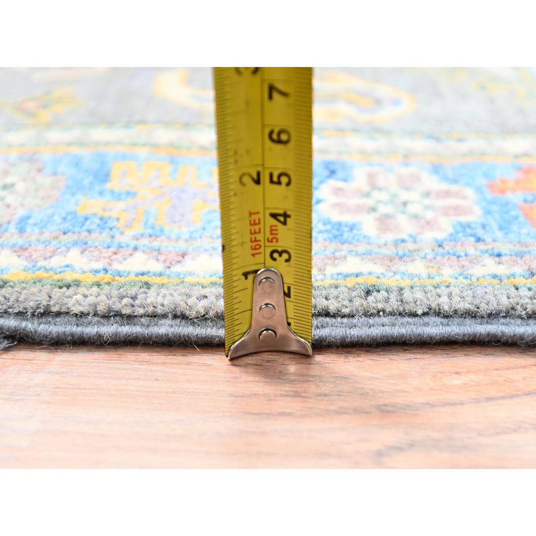 2'1" x 2'11" New Hand Knotted Grey Wool Rectangle Oriental Rug - MOA10286303