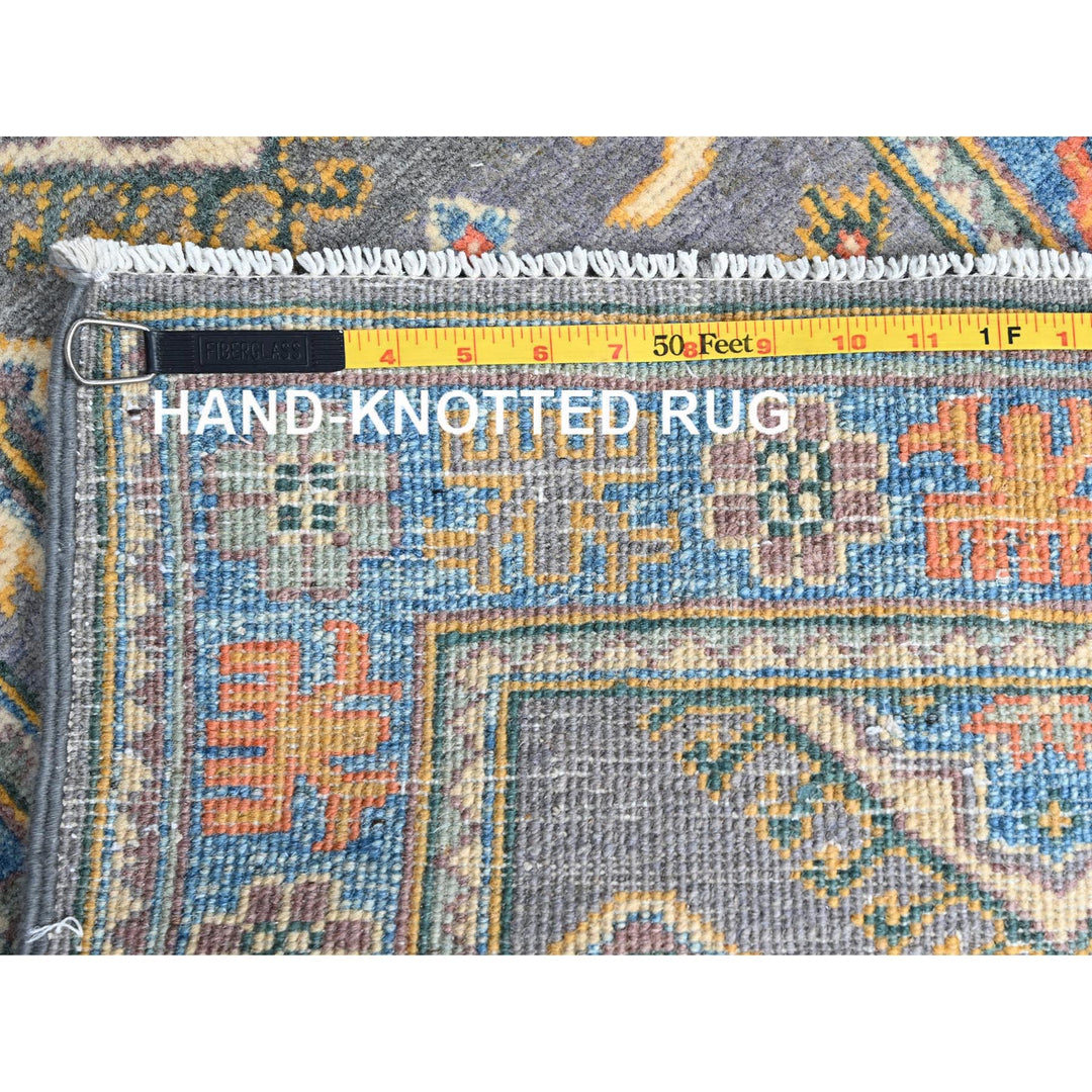 2'1" x 2'11" New Hand Knotted Grey Wool Rectangle Oriental Rug - MOA10286303