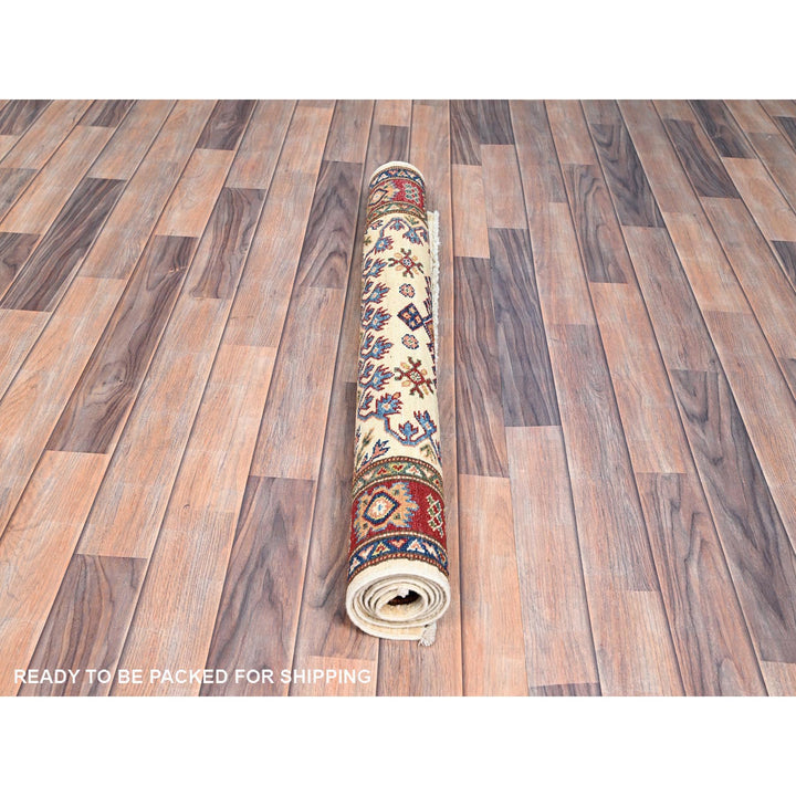 3'4" x 4'9" New Hand Knotted Ivory Wool Rectangle Oriental Rug - MOA10286309