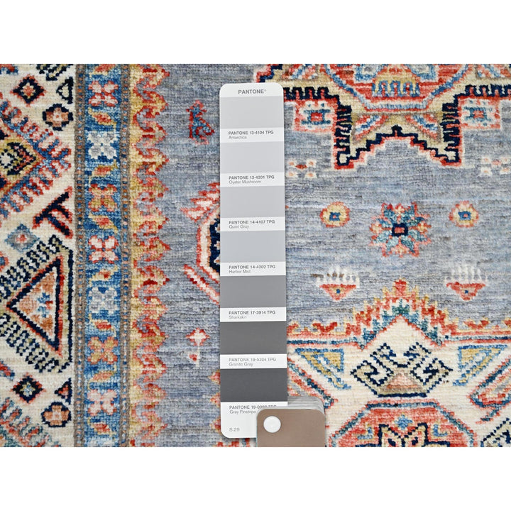 3'2" x 5'2" New Hand Knotted Grey Wool Rectangle Oriental Rug - MOA10286310