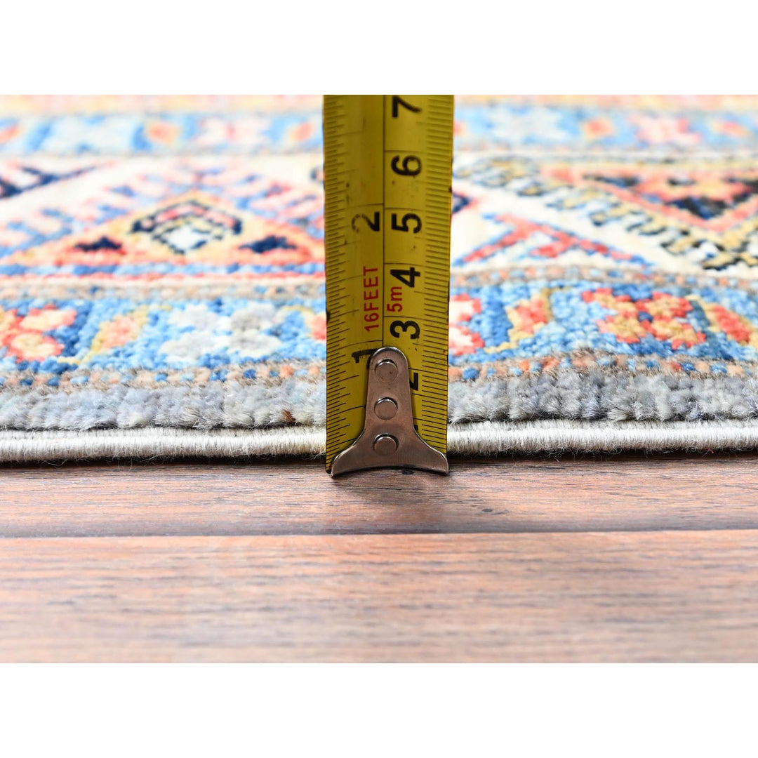 3'2" x 5'2" New Hand Knotted Grey Wool Rectangle Oriental Rug - MOA10286310