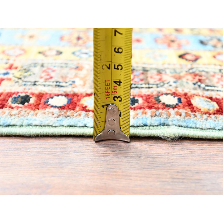 3'0" x 5'2" New Hand Knotted Blue Wool Rectangle Oriental Rug - MOA10286319