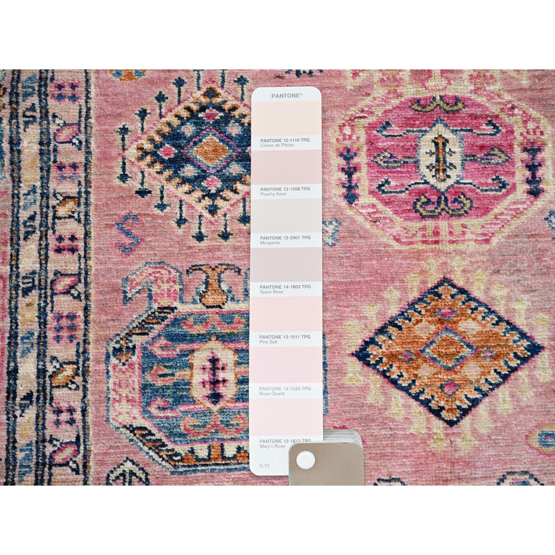 4'0" x 6'0" New Hand Knotted Pink Wool Rectangle Oriental Rug - MOA10286322