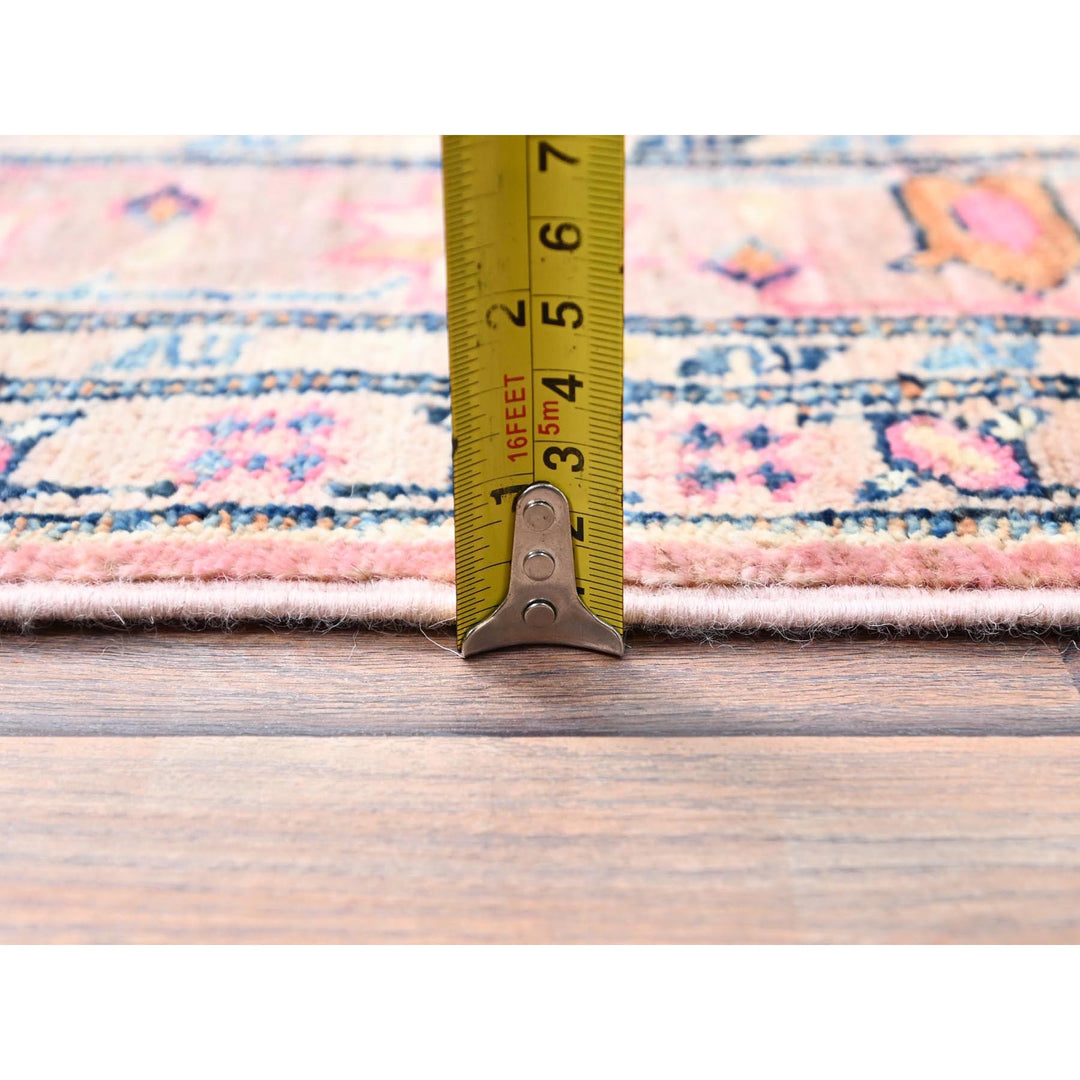 4'0" x 6'0" New Hand Knotted Pink Wool Rectangle Oriental Rug - MOA10286322