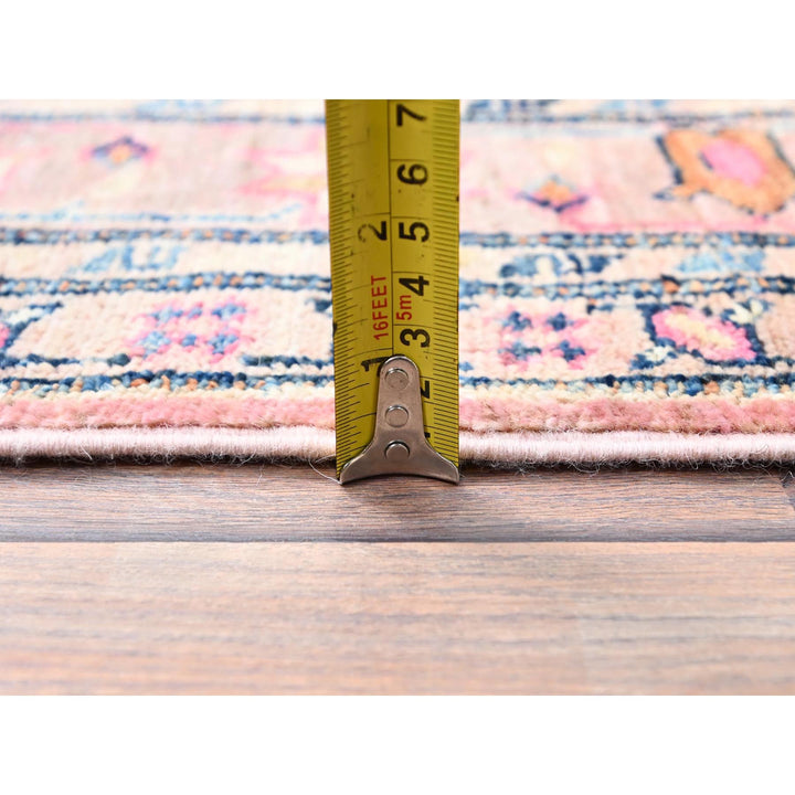 4'0" x 6'0" New Hand Knotted Pink Wool Rectangle Oriental Rug - MOA10286322