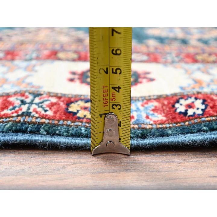 4'0" x 5'11" New Hand Knotted Blue Wool Rectangle Oriental Rug - MOA10286326