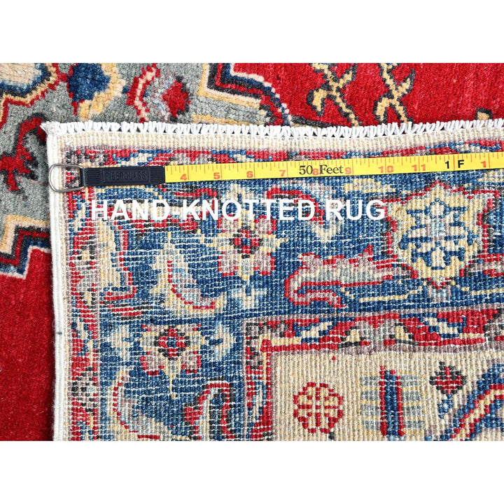 3'10" x 5'8" New Hand Knotted Ivory Wool Rectangle Oriental Rug - MOA10286435