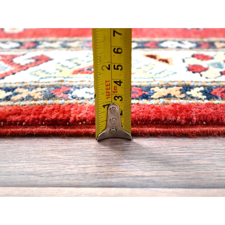 2'9" x 7'10" New Hand Knotted Red Wool Runner Oriental Rug - MOA10286448