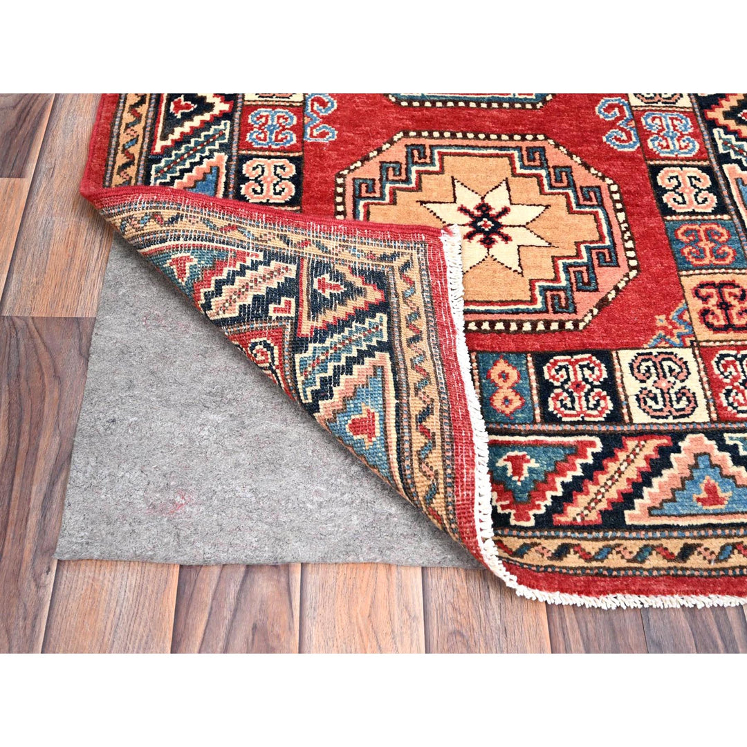 2'8" x 9'9" New Hand Knotted Red Wool Runner Oriental Rug - MOA10286449