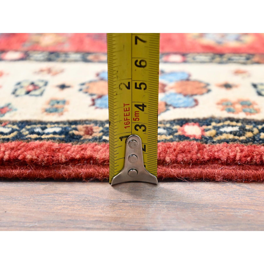 2'8" x 9'6" New Hand Knotted Red Wool Runner Oriental Rug - MOA10286450