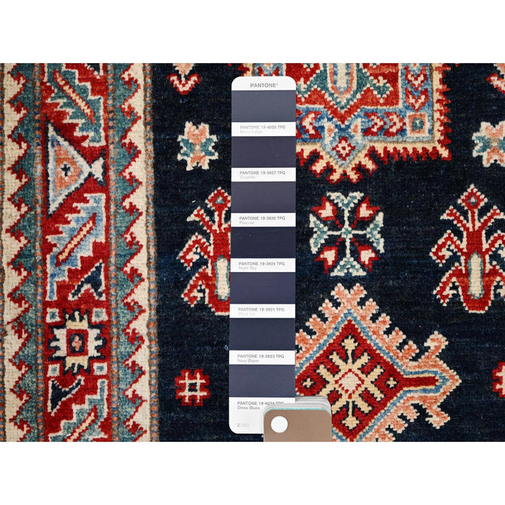 2'7" x 10'1" New Hand Knotted Blue Wool Runner Oriental Rug - MOA10286451