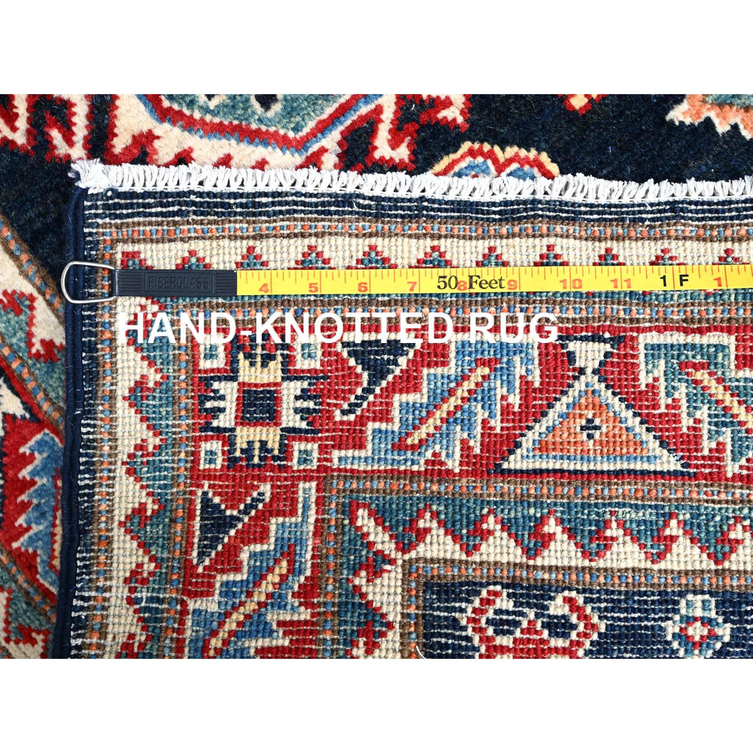 2'7" x 10'1" New Hand Knotted Blue Wool Runner Oriental Rug - MOA10286451