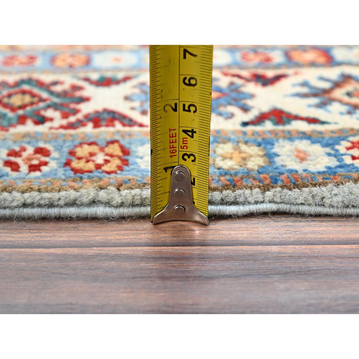 2'8" x 9'5" New Hand Knotted Grey Wool Runner Oriental Rug - MOA10286454