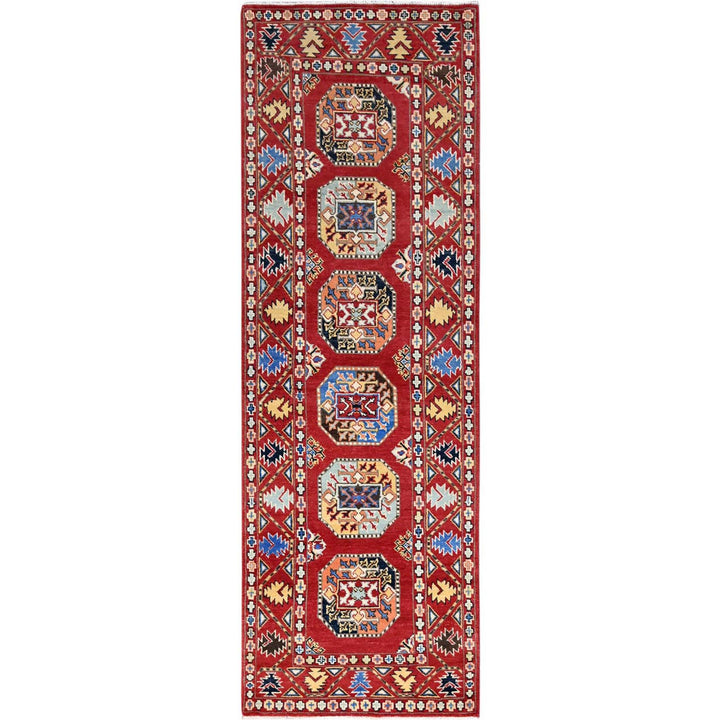 2'7" x 8'0" New Hand Knotted Red Wool Runner Oriental Rug - MOA10286457