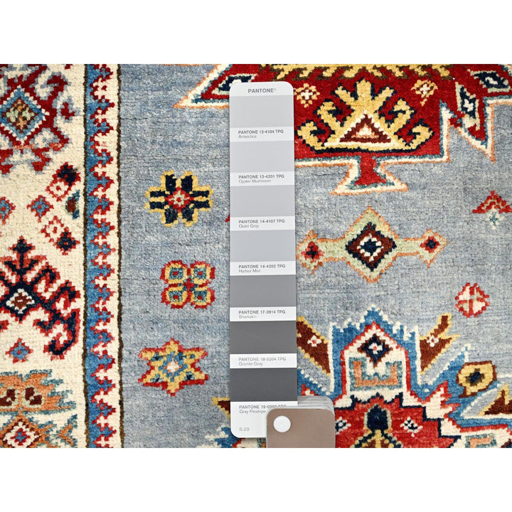 2'9" x 9'8" New Hand Knotted Grey Wool Runner Oriental Rug - MOA10286459