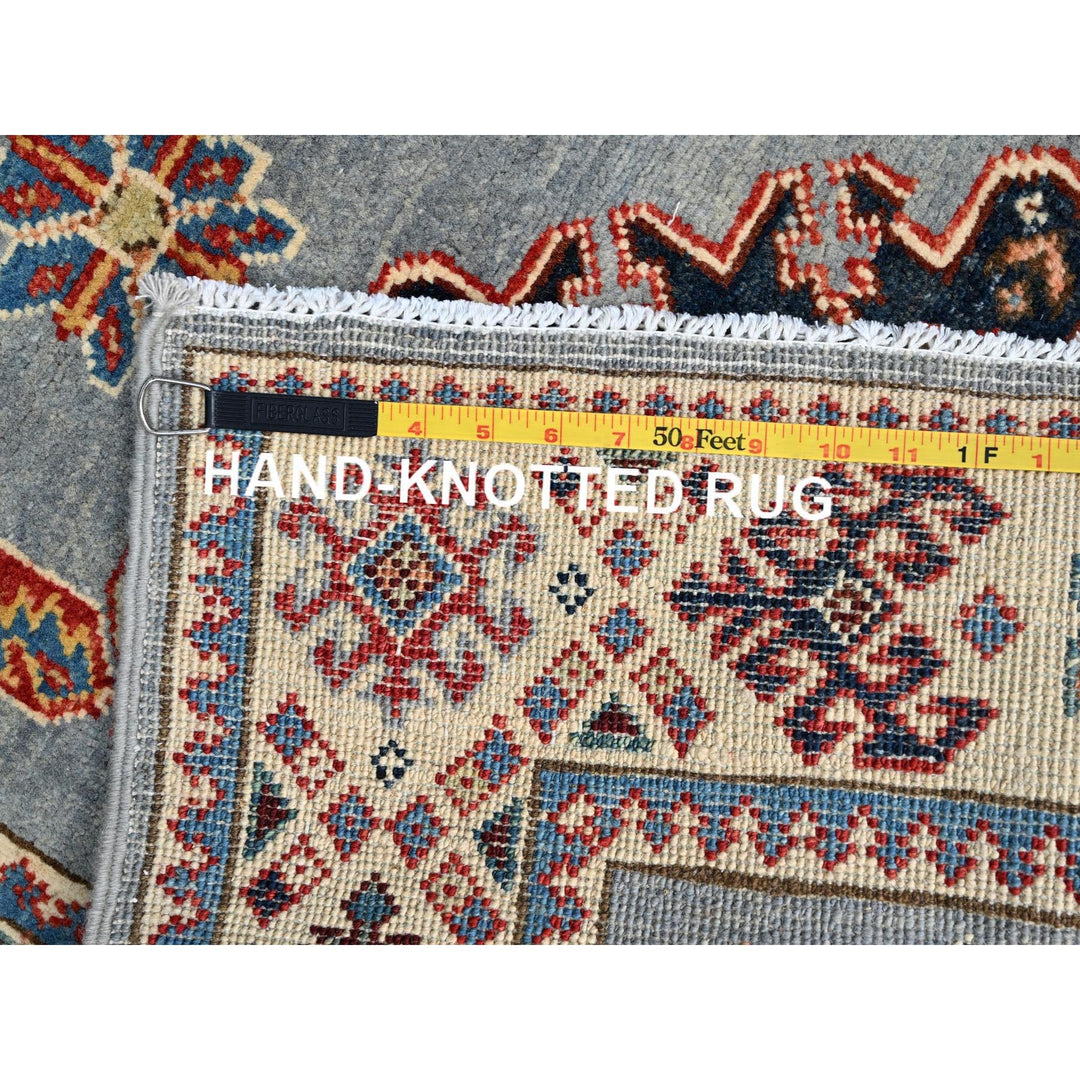 2'9" x 9'8" New Hand Knotted Grey Wool Runner Oriental Rug - MOA10286459