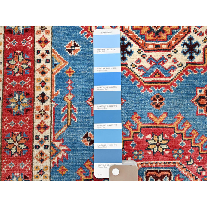 2'8" x 7'10" New Hand Knotted Blue Wool Runner Oriental Rug - MOA10286461