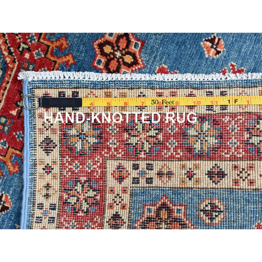 2'8" x 7'10" New Hand Knotted Blue Wool Runner Oriental Rug - MOA10286461