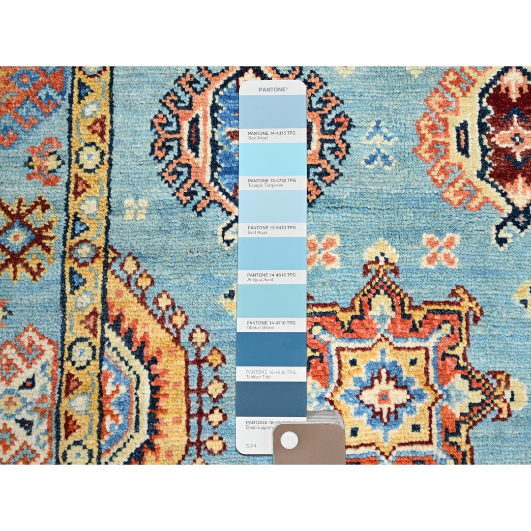 2'8" x 3'11" New Hand Knotted Blue Wool Rectangle Oriental Rug - MOA10286462