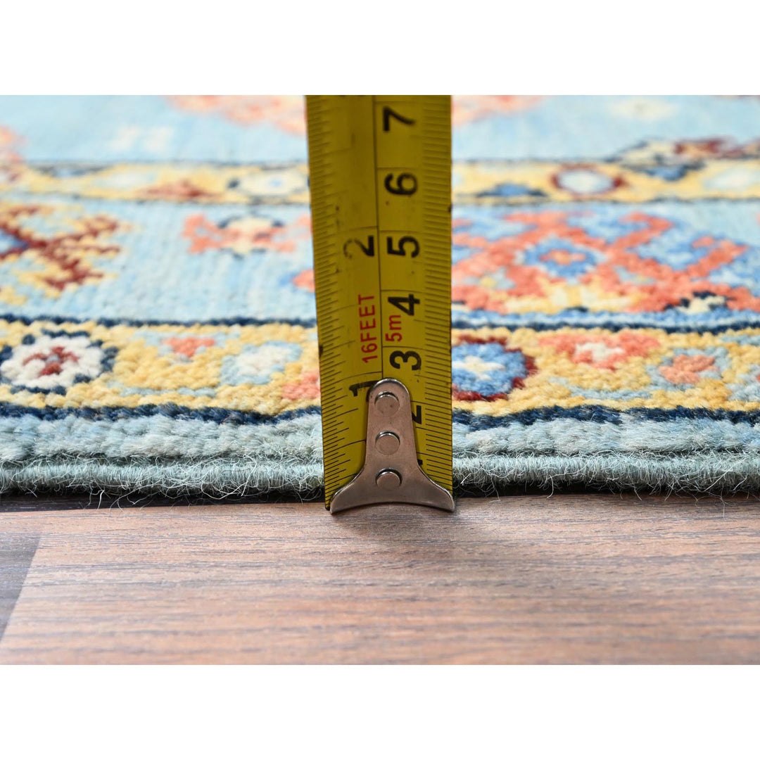 2'8" x 3'11" New Hand Knotted Blue Wool Rectangle Oriental Rug - MOA10286462