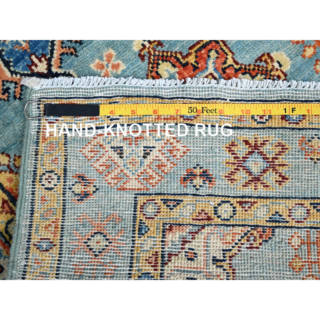 2'8" x 3'11" New Hand Knotted Blue Wool Rectangle Oriental Rug - MOA10286462