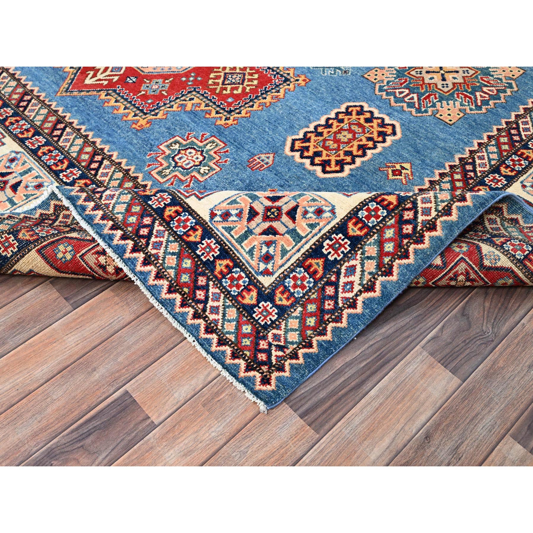 8'11" x 11'8" New Hand Knotted Blue Wool Rectangle Oriental Rug - MOA10286473