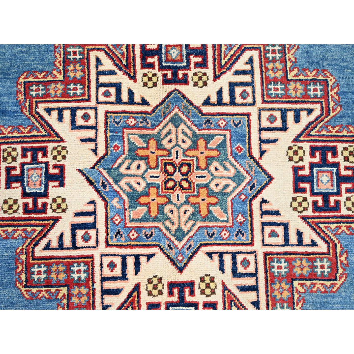 8'11" x 11'8" New Hand Knotted Blue Wool Rectangle Oriental Rug - MOA10286473