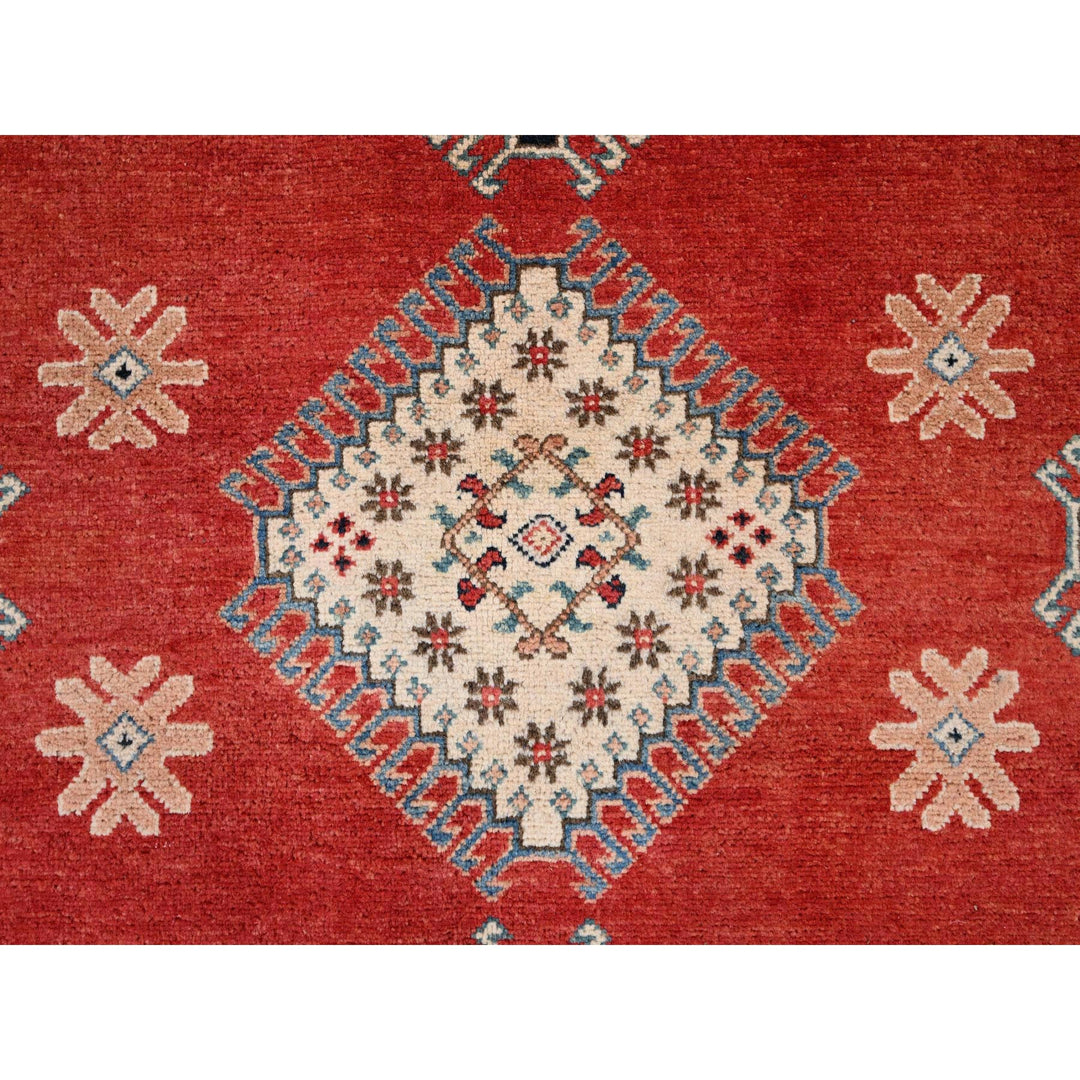 8'1" x 9'9" New Hand Knotted Red Wool Rectangle Oriental Rug - MOA10286478