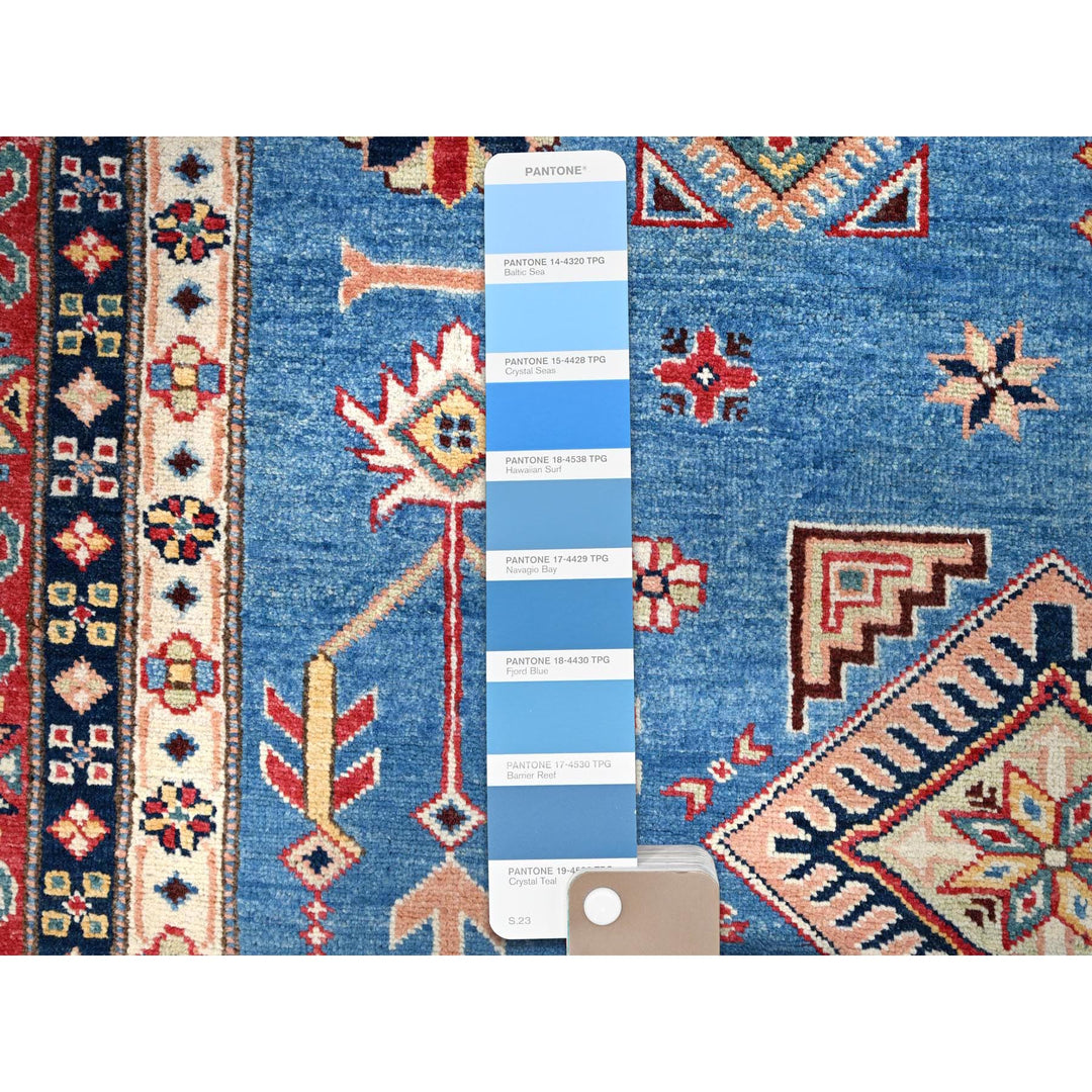 9'2" x 11'4" New Hand Knotted Blue Wool Rectangle Oriental Rug - MOA10286480