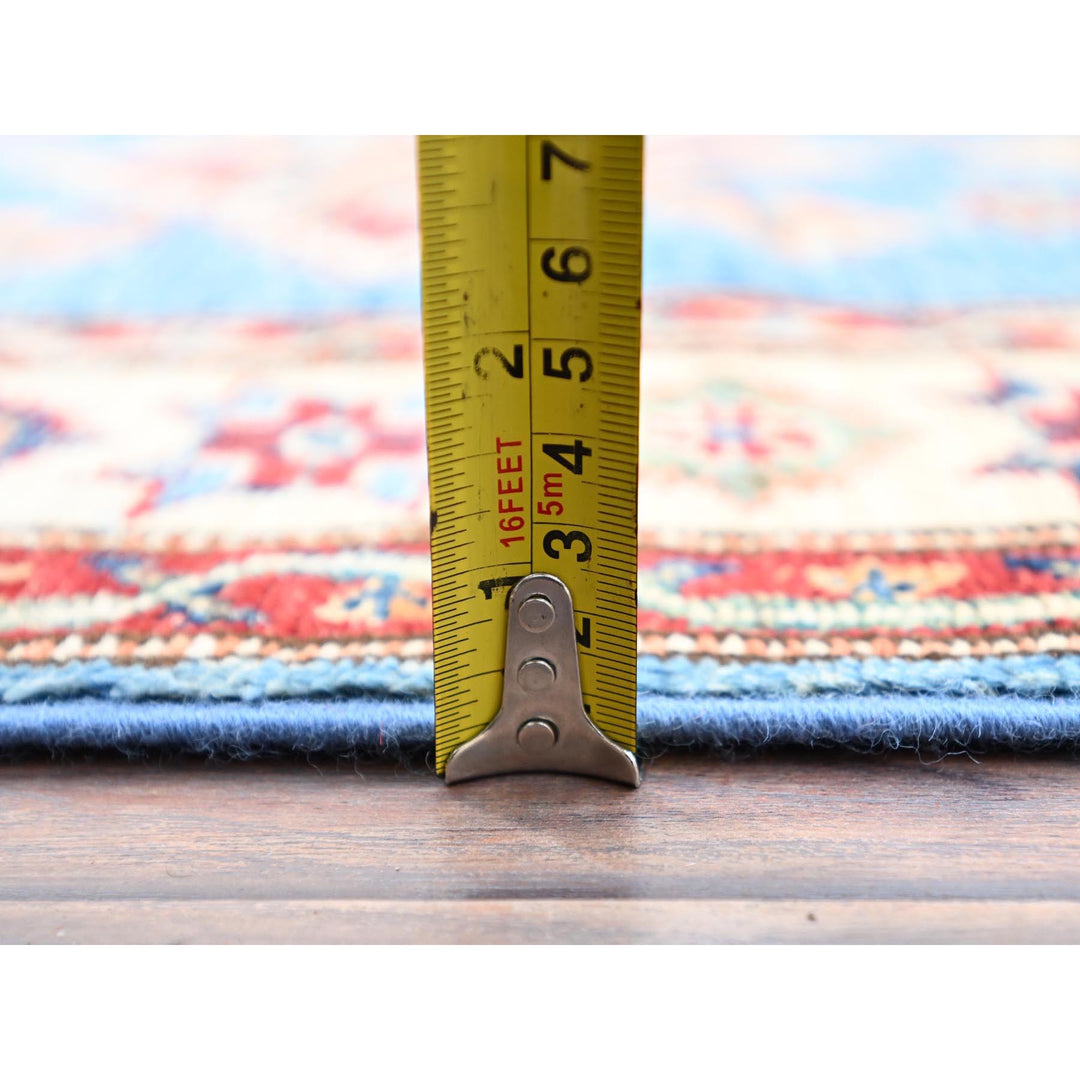 2'11" x 19'8" New Hand Knotted Blue Wool Runner Oriental Rug - MOA10286489