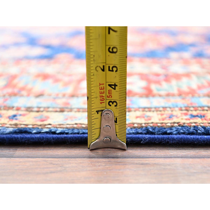 2'9" x 26'3" New Hand Knotted Blue Wool Runner Oriental Rug - MOA10286490