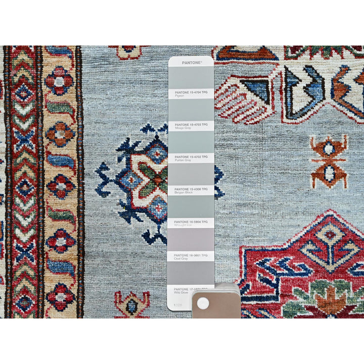 8'11" x 11'11" New Hand Knotted Grey Wool Rectangle Oriental Rug - MOA10286535