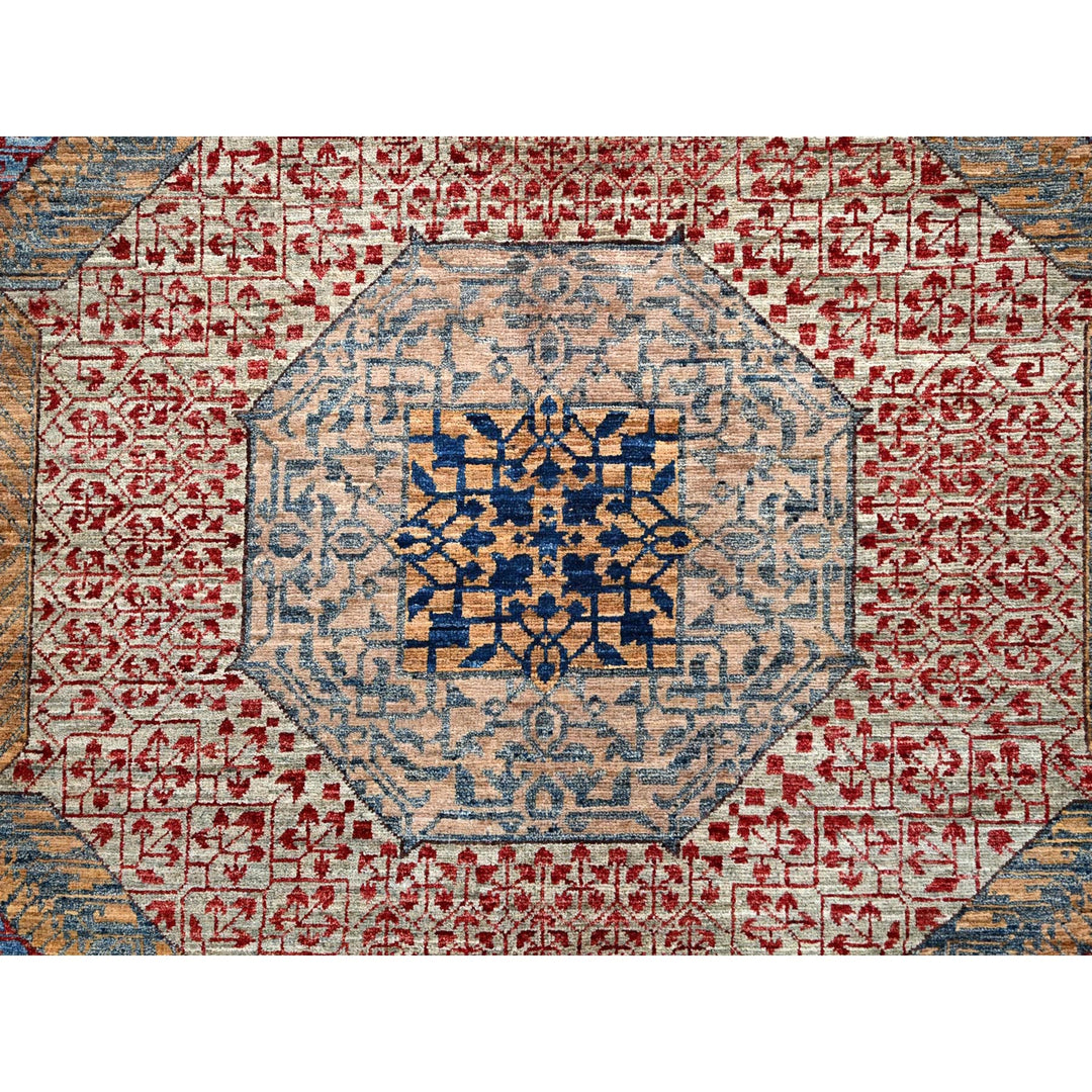 9'10" x 13'8" New Hand Knotted Blue Wool Rectangle Oriental Rug - MOA10286760