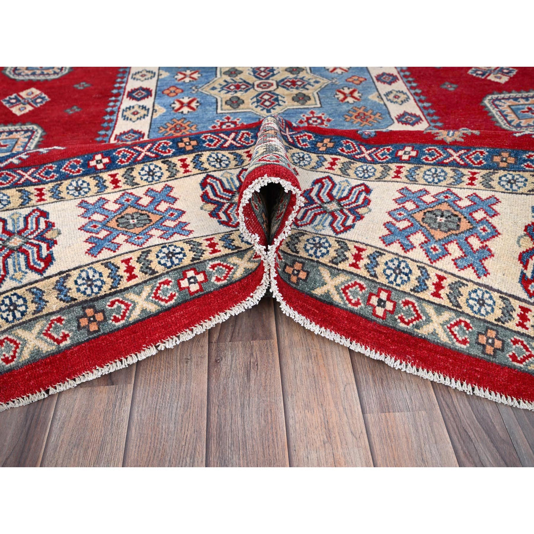 7'11" x 10'2" New Hand Knotted Red Wool Rectangle Oriental Rug - MOA10286773