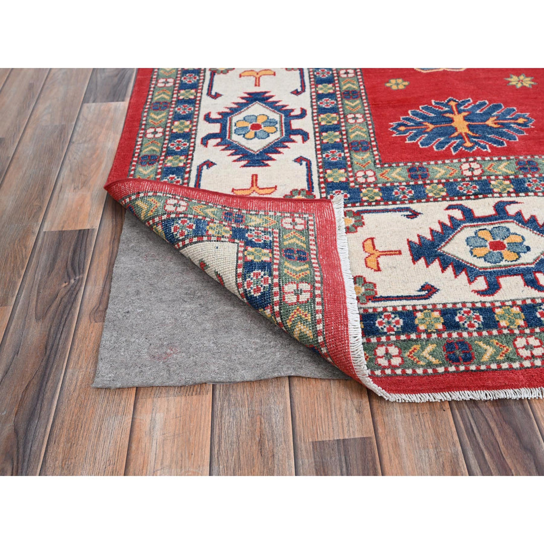 9'0" x 11'5" New Hand Knotted Red Wool Rectangle Oriental Rug - MOA10286800