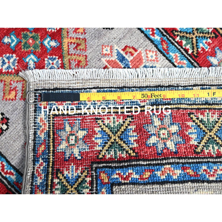 2'0" x 6'3" New Hand Knotted Grey Wool Runner Oriental Rug - MOA10286874