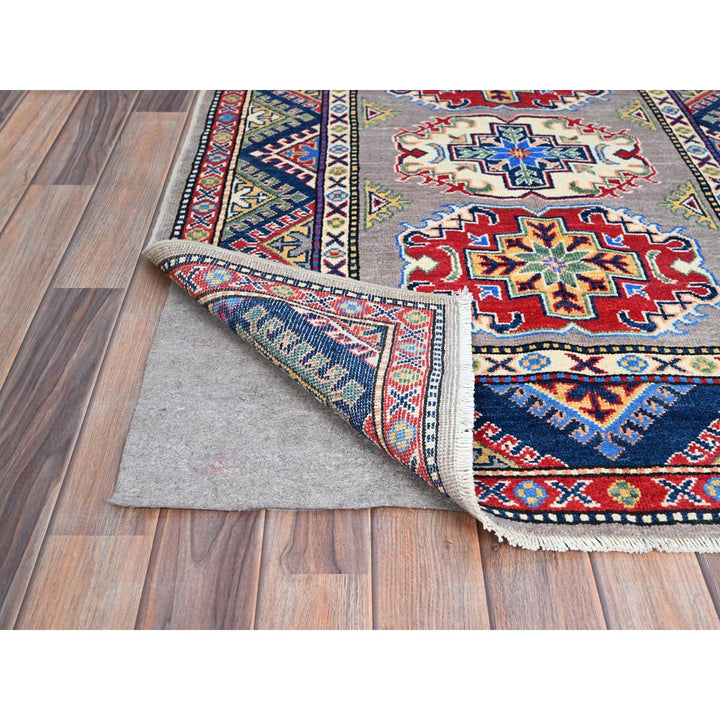 3'5" x 4'8" New Hand Knotted Grey Wool Rectangle Oriental Rug - MOA10286883