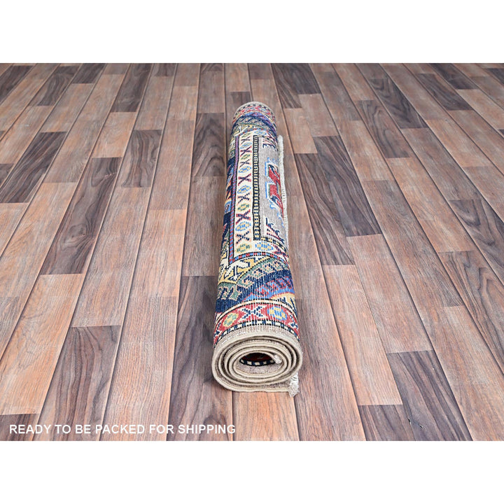 3'5" x 4'8" New Hand Knotted Grey Wool Rectangle Oriental Rug - MOA10286883