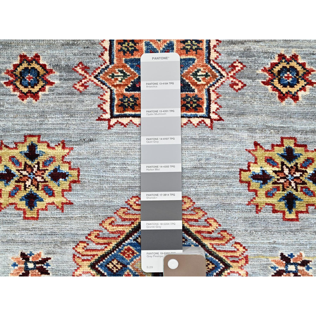 5'11" x 6'2" New Hand Knotted Grey Wool Square Oriental Rug - MOA10286891