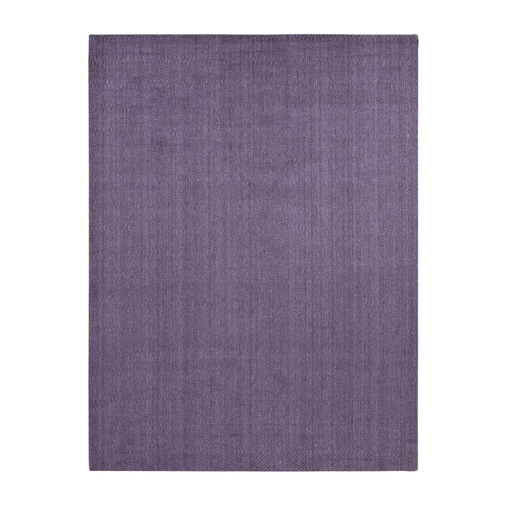 8'0" x 10'1" New Hand Loomed Purple Wool Rectangle Oriental Rug - MOA10287020