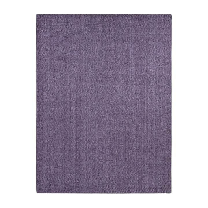 8'0" x 10'0" New Hand Loomed Purple Wool Rectangle Oriental Rug - MOA10287031