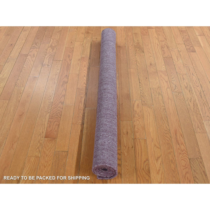 5'1" x 7'1" New Hand Loomed Purple Wool Rectangle Oriental Rug - MOA10287160