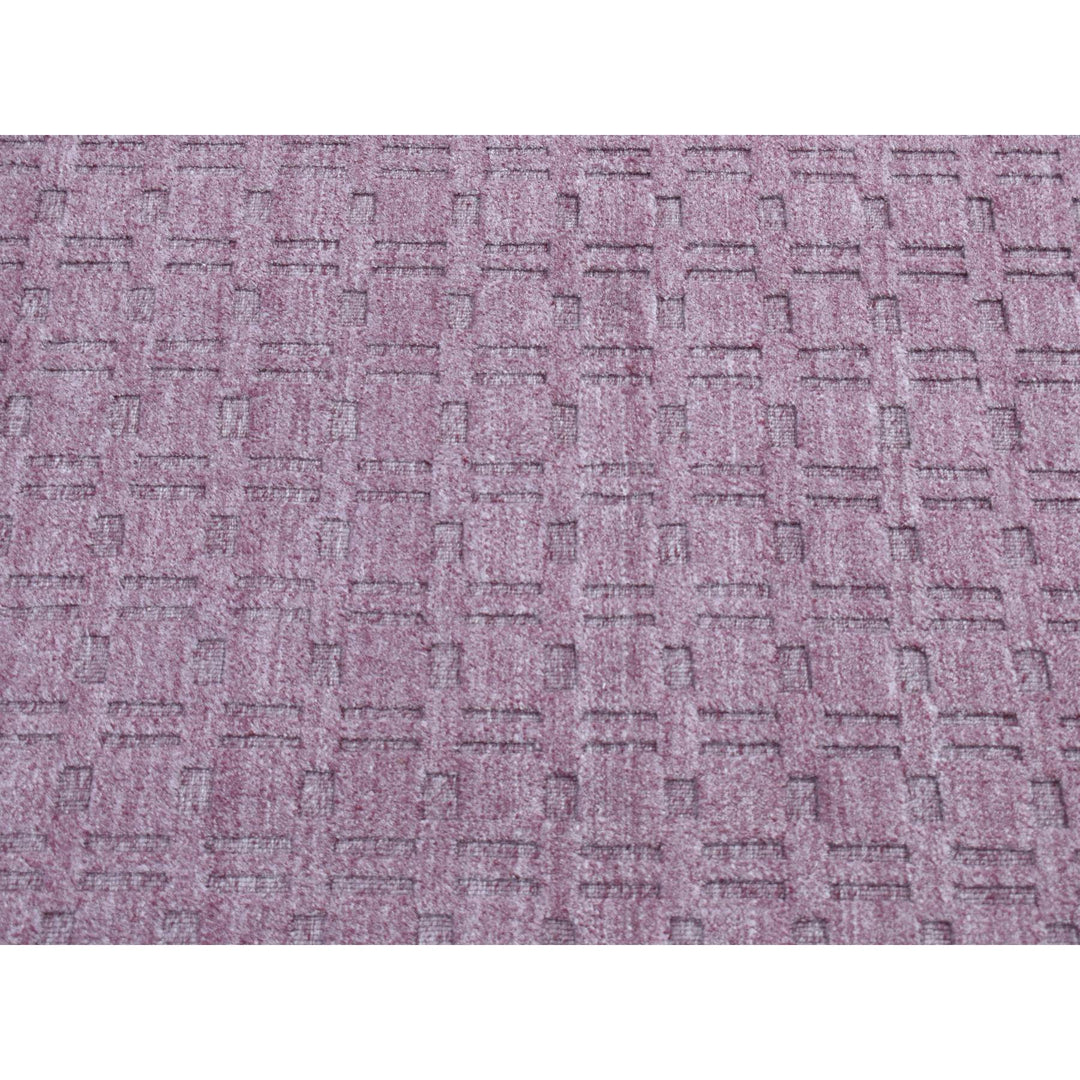 5'0" x 7'0" New Hand Loomed Purple Wool Rectangle Oriental Rug - MOA10287175