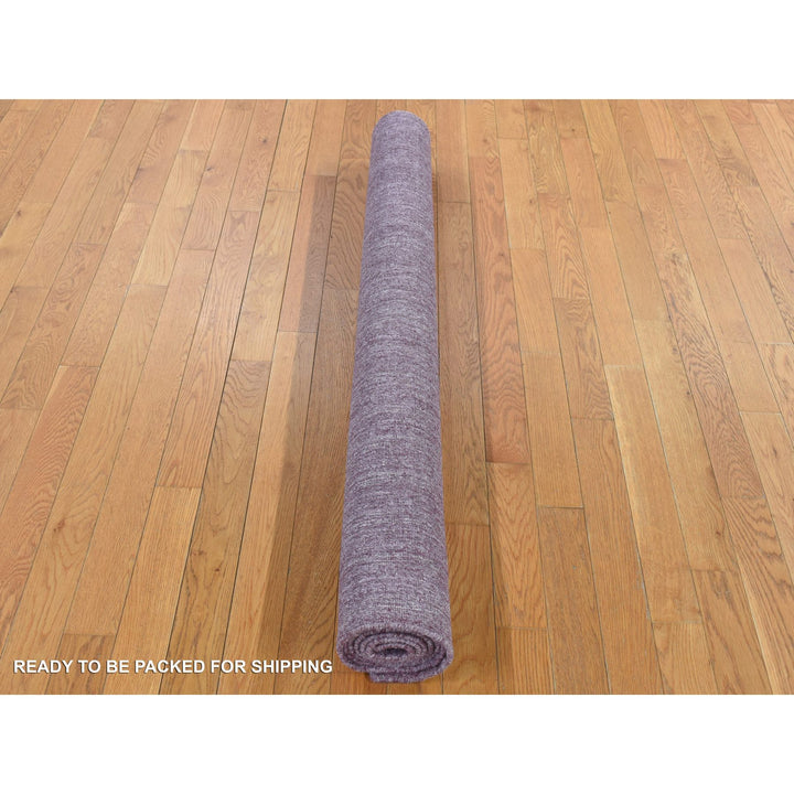 5'0" x 7'0" New Hand Loomed Purple Wool Rectangle Oriental Rug - MOA10287175