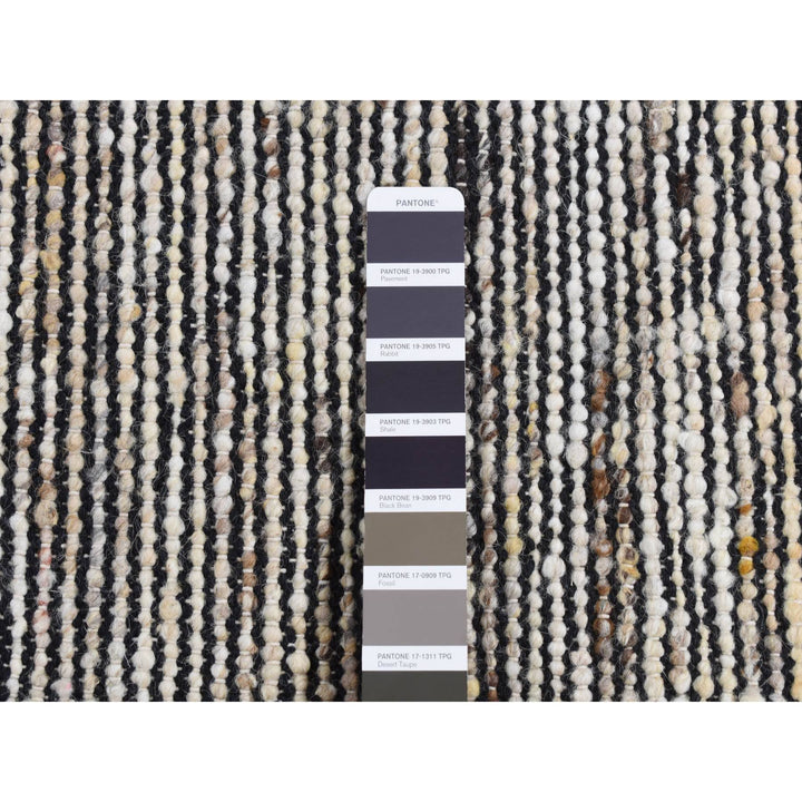 1'10" x 2'1" New Hand Loomed Ivory Wool Square Oriental Rug - MOA10287420