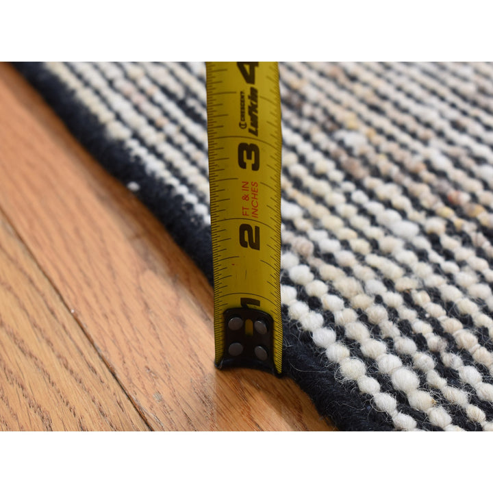 1'10" x 2'1" New Hand Loomed Ivory Wool Square Oriental Rug - MOA10287420