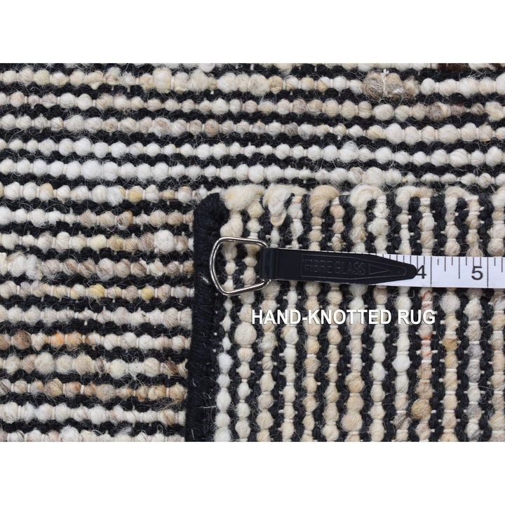 1'10" x 2'1" New Hand Loomed Ivory Wool Square Oriental Rug - MOA10287420