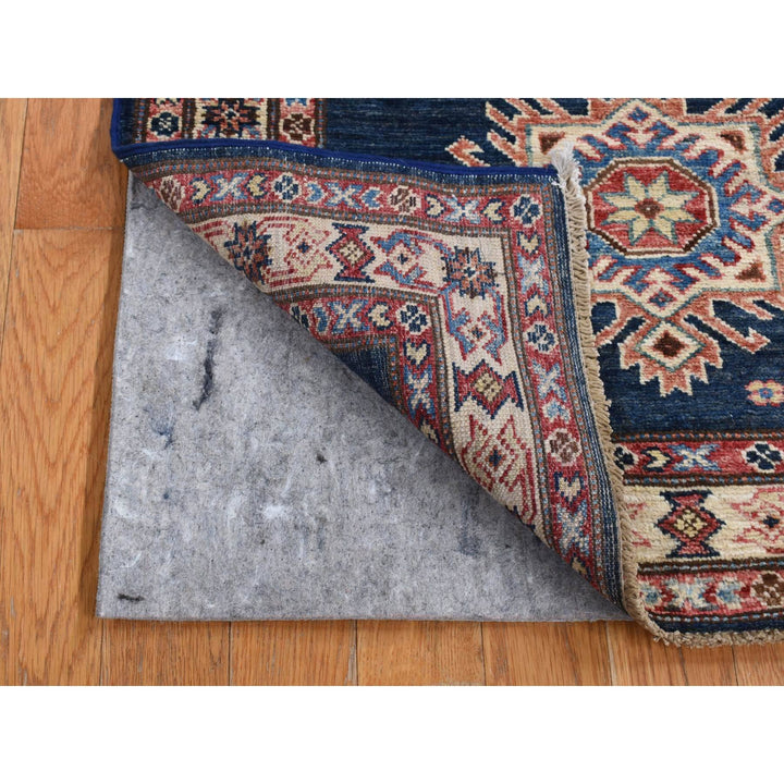 2'9" x 8'2" New Hand Knotted Blue Wool Runner Oriental Rug - MOA10287490