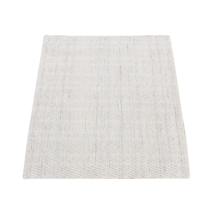 2'10" x 3'2" New Hand Loomed Ivory Wool Rectangle Oriental Rug - MOA10287548