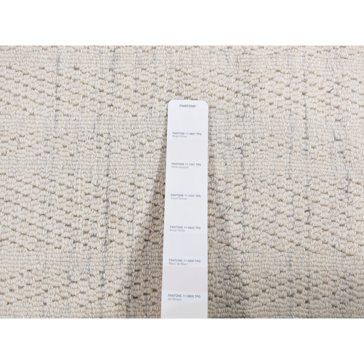 2'10" x 3'2" New Hand Loomed Ivory Wool Rectangle Oriental Rug - MOA10287548